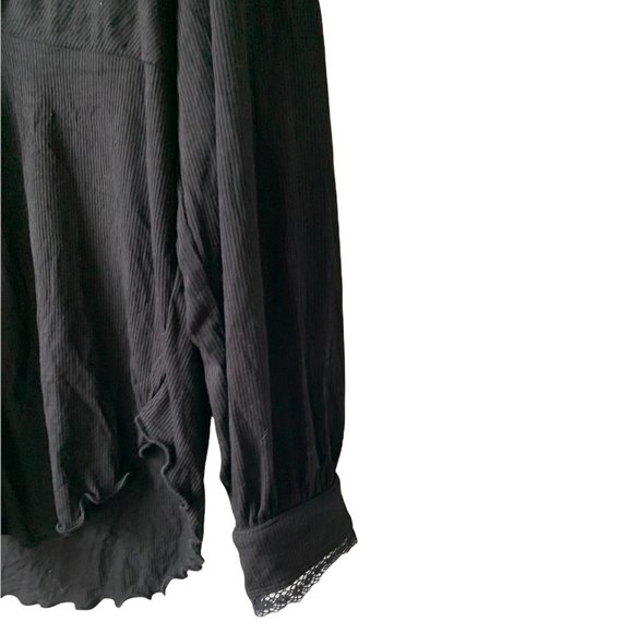 Free People Shimmy Shake Knit Top Small Cowboy Black - Picture 5 of 5